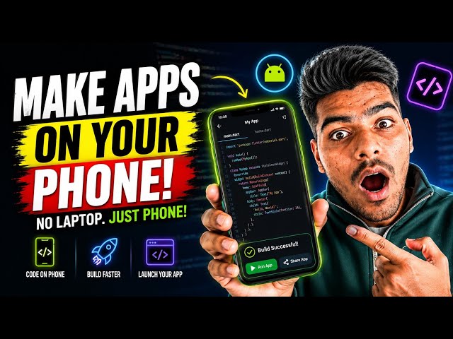 Make Android Apps on Your Phone! 📱 No Laptop Needed | Mobile App Development 