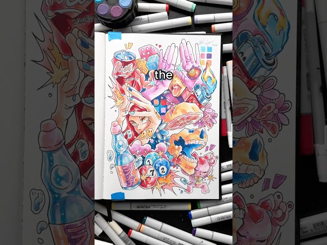How to Draw DOODLE ART!! 👀🎨 #arttutorial