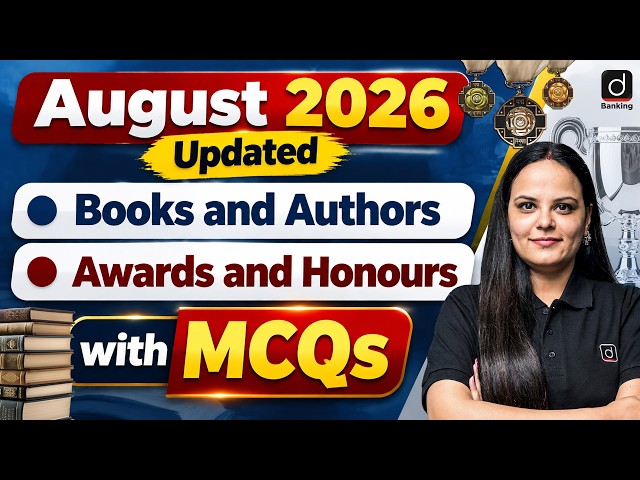 Books and Authors Static GK | Awards and Honours 2026 Current Affairs | August 2026 | by Ayushi Mam