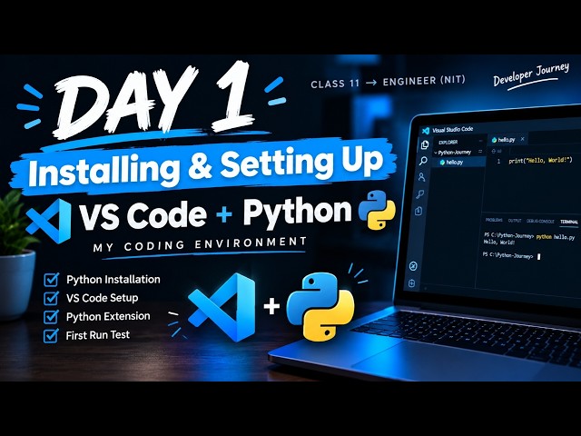 Day 1: Installing & Setting Up Python + VS Code | My Coding Journey 🐍💻