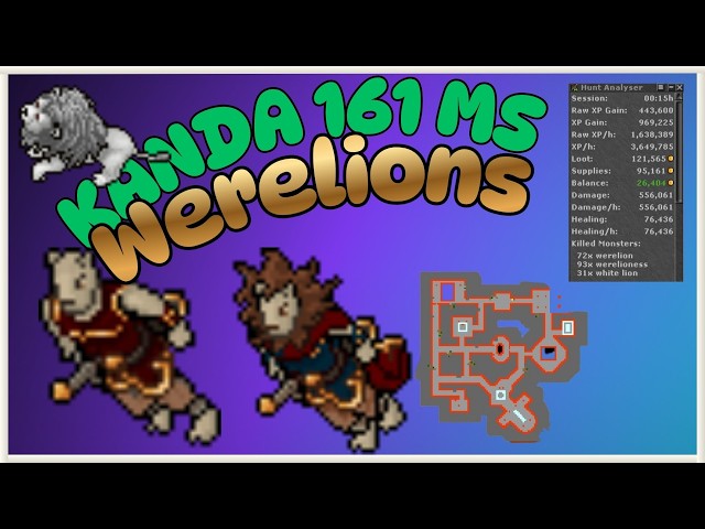 #tibia  #Werelions  MS 161 LVL 1.7kk raw