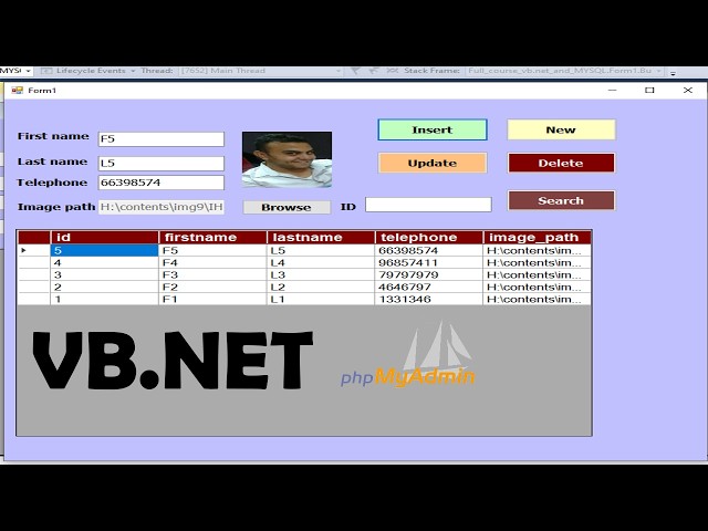 Build a VB.NET phpmyadmin  MySQL App: CRUD Operations with Image Storage (Step-by-Step)
