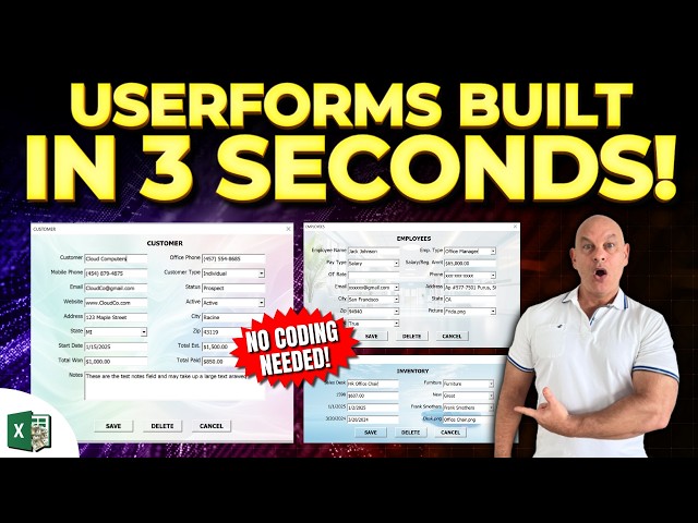 This Free Excel Add-in Builds UserForms In 3 SECONDS - WITHOUT CODING