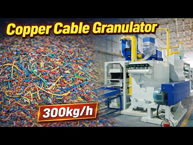 Copper Wire Recycling Machine 300kg/h | Cable Granulator Working Process