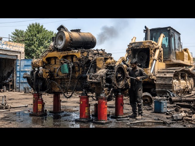 Incredible Caterpillar Engine Rebuild: Bringing a Seized Engine Back to Life!