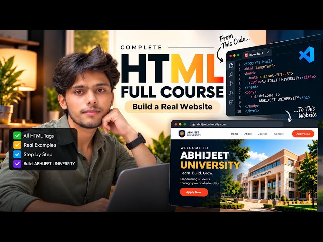 HTML in 11 Minutes — From Zero to Building a Real Website!