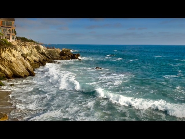 California Coast: Peaceful Waves Crashing on Beach,12 Hours of Pacific Ocean Ambience for Relaxation