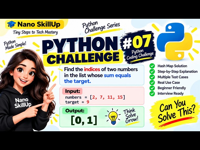 🐍 Python Programming Challenge #007 | TWO SUM | LeetCode | Short