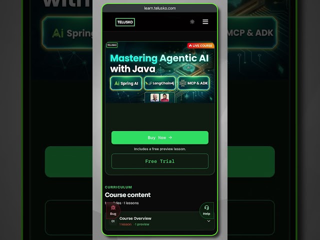 Master Agentic AI with Java Live Course