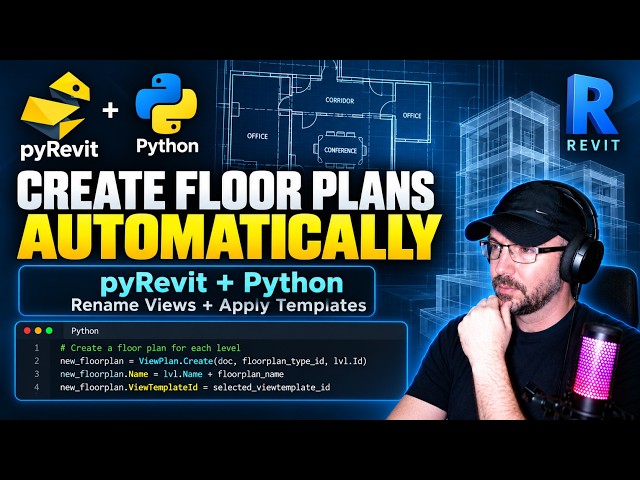 Create Floor Plans Automatically in Revit with pyRevit | Python Revit API Tutorial