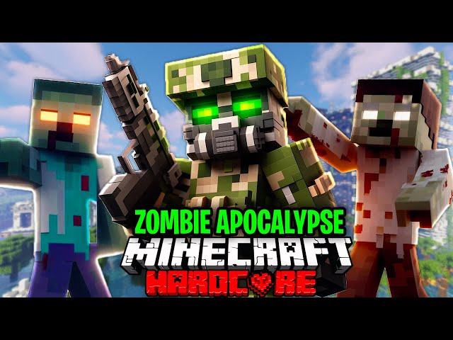 I Survived 100 Days in a ZOMBIE APOCALYPSE in Hardcore Minecraft!