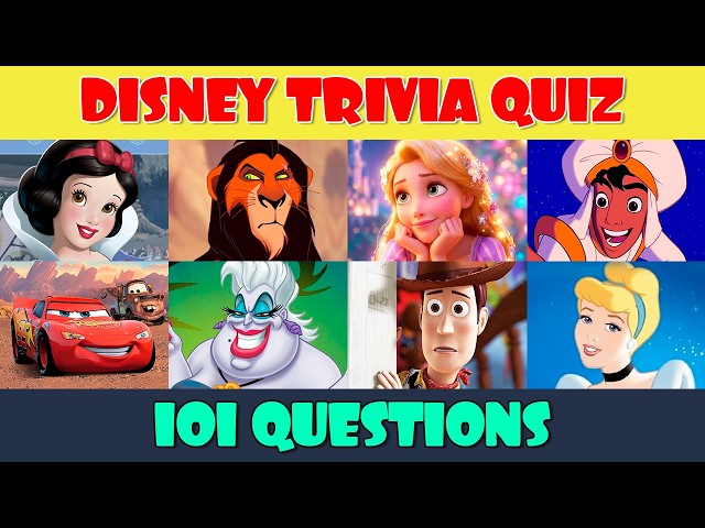 Disney Trivia Quiz 🏰 101 Disney Questions