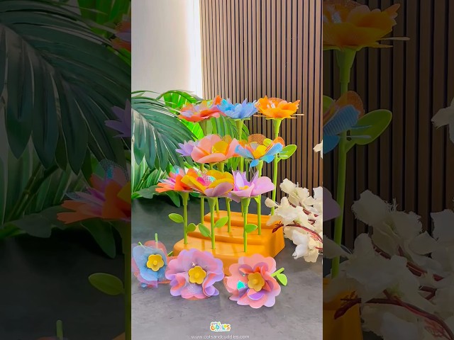 Flower making #diycrafts #birthdaygifts #returngifts #flowers #kidsactivities #playtimefun #shorts