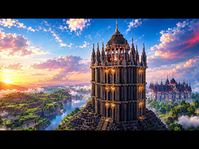 Minecraft Dark Tower Tutorial 🏰 | Epic Medieval Tower Build
