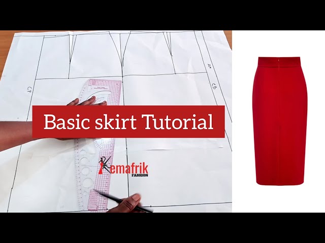 How to draft a Basic Skirt Pattern || Tutorial