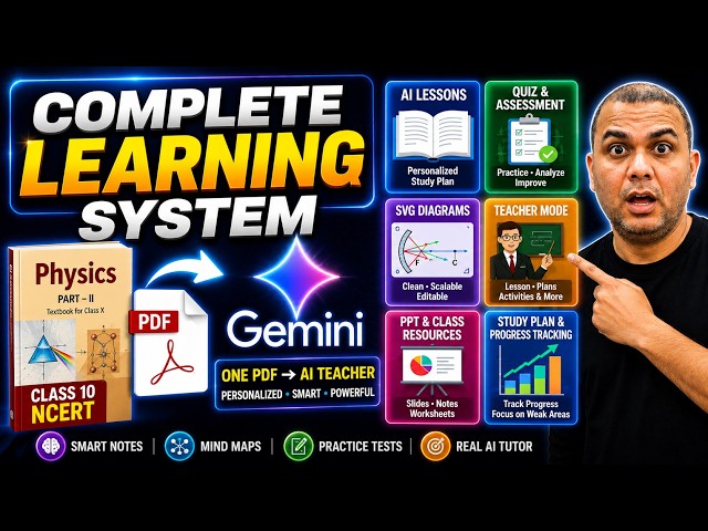 Turn Any PDF into a Complete AI Learning System with Gemini AI (Study & Learn Tutorial) | 503