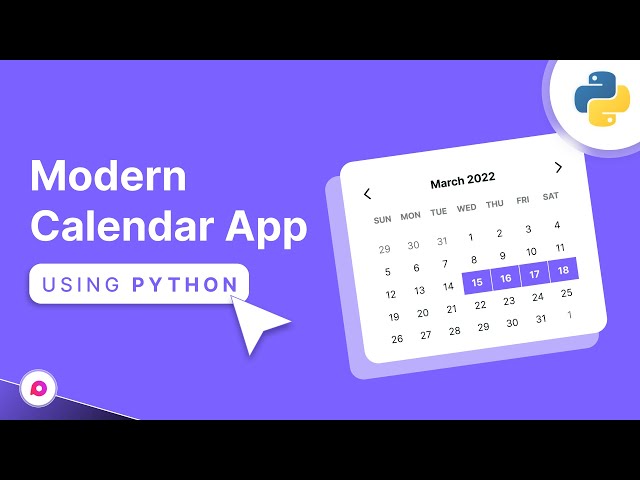 Build a Modern Calendar App in Python | CustomTkinter Beginner GUI Project (Full Code Explained)