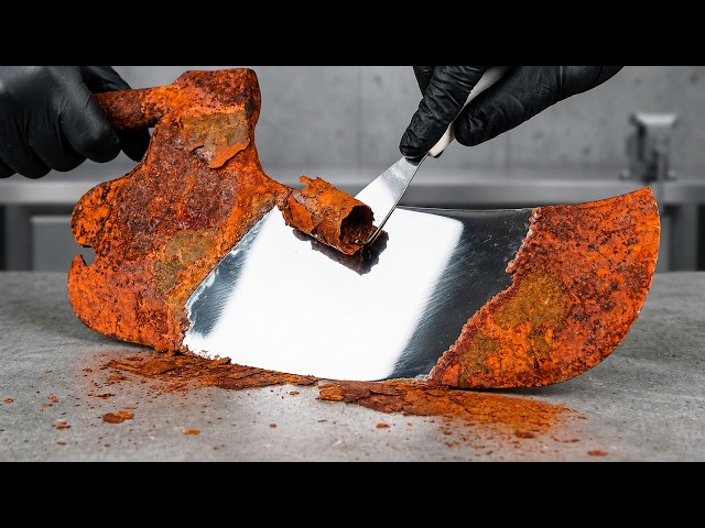 World's Sharpest Gigantic Knife Restoration - No Talking!