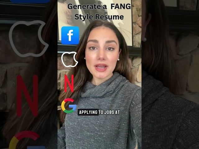 Create FANG-Style Resumes in Seconds | Just Paste the Job Link for Facebook, Apple, Google, Netflix