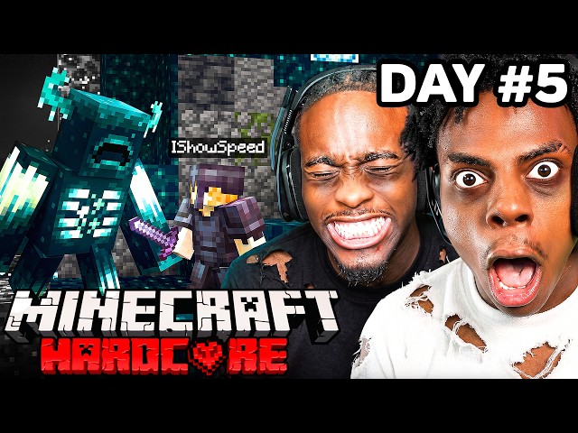 MINECRAFT HARDCORE ALL BOSSES DAY 5🍄🔨🧟‍♂️ft. KaiCenat (Part 2)