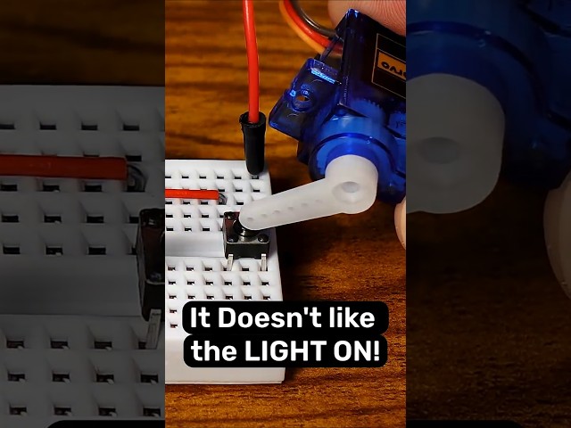 ARDUINO [Useless] Servo - HATES the LIGHT! #gadgets #robotics #shorts