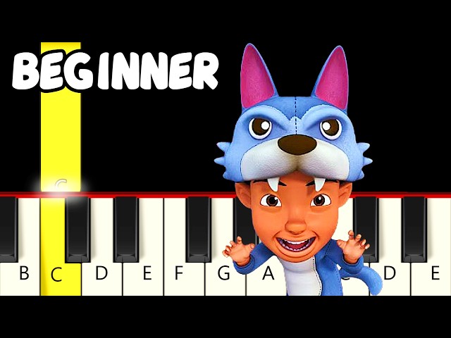 Upin & Ipin - Pengembala dan Biri-Biri - Fast and Slow (Easy) Piano Tutorial (Melody only) -Beginner