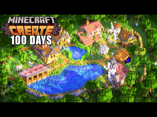 I Survived 100 DAYS Of HARDCORE CREATE MOD In Minecraft