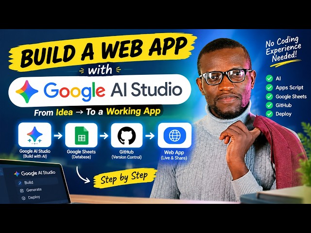 Build a Web App with Google AI Studio + Google Sheets | Step-by-Step Tutorial