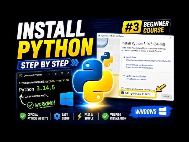 Install Python 3 | Python for Beginners: Complete Python Programming Course
