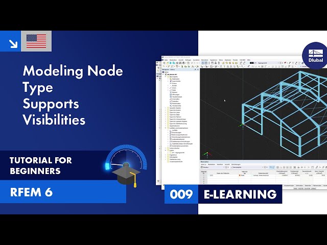 RFEM 6 Tutorial for Beginners | 009 Modeling | Node Type | Support | Visibilities