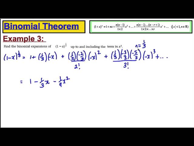 Core 4 Maths A-Level Edexcel - Binomial Theorem (2)