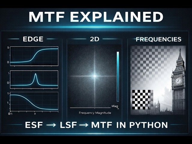 MTF Explained: 1D & 2D Fourier Transform + Frequency Decomposition (Python Code Included)