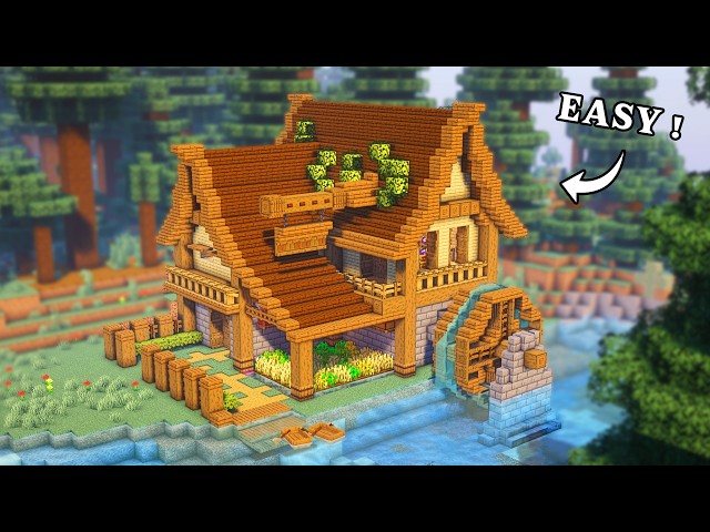 Minecraft: How to build a Medieval Lakeside House | Tutorial🏠