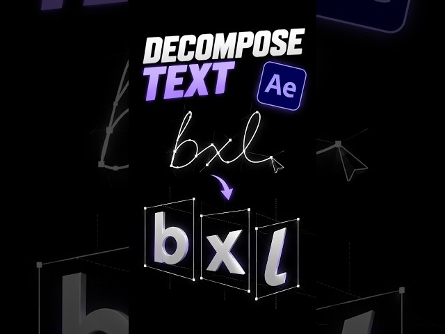 تقسيم النص لليرات بضغطة زر في الافترافكت | Decompose Text | #aftereffects #edit #tutorial