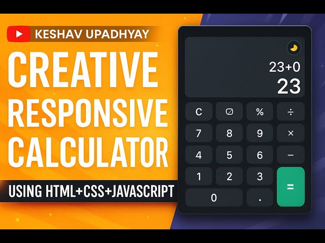 Create a Stylish Calculator with Dark/Light Mode | HTML, CSS & JS Project #programming #project