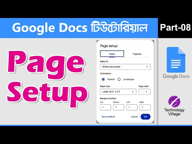 How to Change Page Setup in Google Docs | Page Margin Setup & Page Size in Google Docs