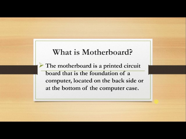 what is motherboard