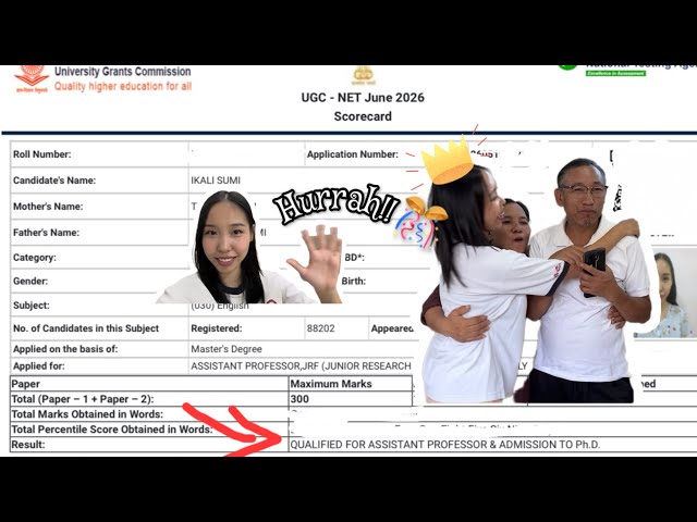 I finally cleared UGC NET exam! | Watch my parents reaction 🥳