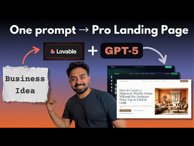 Building High-Converting Landing Pages with GPT-5 | Lovable Tutorial #1