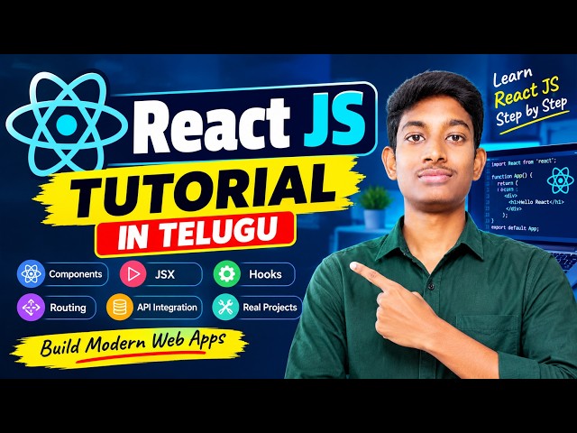 React JS Tutorial in Telugu | React JS Basics Complete Guide | Beginners