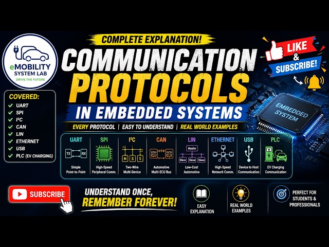 Embedded Systems Communication Protocols Part 1 🔥 | UART vs SPI vs I²C vs CAN | Complete Guide