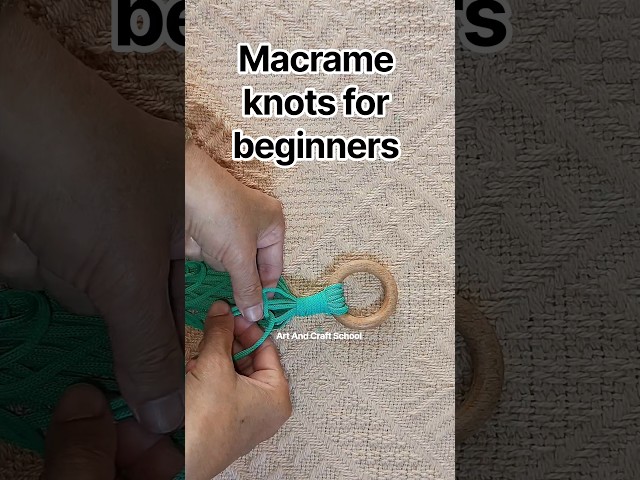 Macrame Square knot tutorial #macrame #macrametutorial #marameknot#shorts #artandcraftschool7791