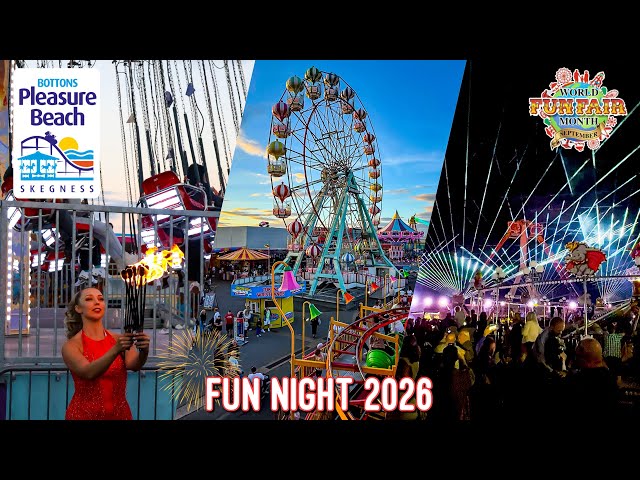 Skegness Pleasure Beach Fun Night September 2026 | Late Night Riding, Laser Show, Live DJs & More!