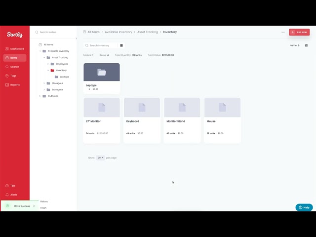 Checking Out Inventory In Sortly