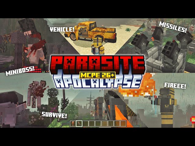 PARASITE APOCALYPSE ADDON COMBINATION! ☢️EXPERIMENT 8! MCPE 26+