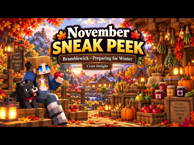 Cozy Minecraft Build With Me 🍂 | November Sneak Peek + Behind the Build
