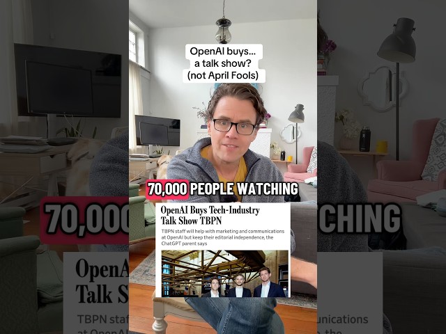 OpenAI bought… a talk show?!? #ai #ainews #openai
