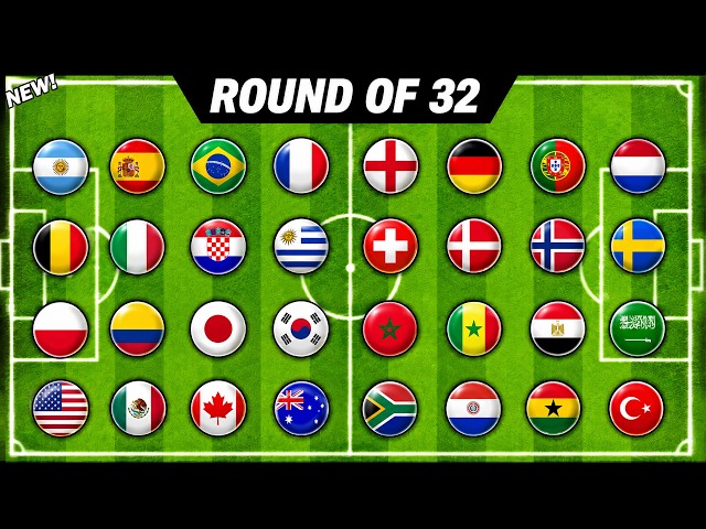 *NEW* ROUND OF 32 | Best Countries Football World Cup Tournament | Soccer Marble