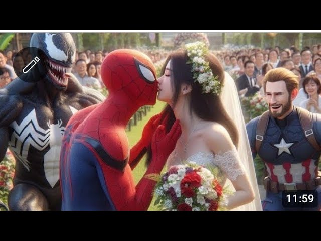 Spiderman ki Shaadi Mein Venom Aur Captain America ka Hungama! 😱🔥#funny #viralvideo