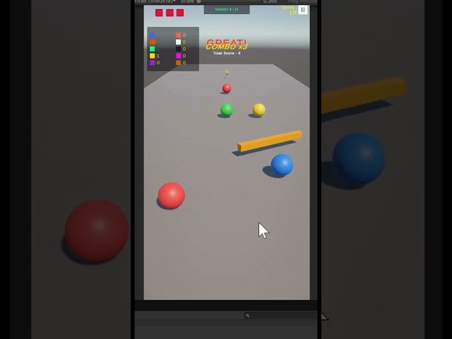Can You Get 3 STARS? ⭐⭐⭐🔥 | Unity Game Dev #Shorts